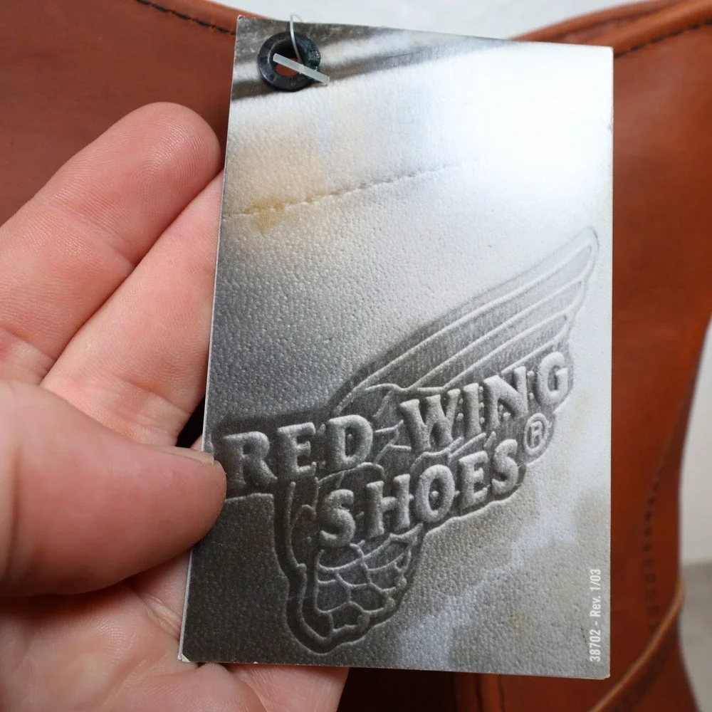 Red Wing 866 Pecos Boots Mens 9.5 E3 Brown Leather Pull On Made in USA New